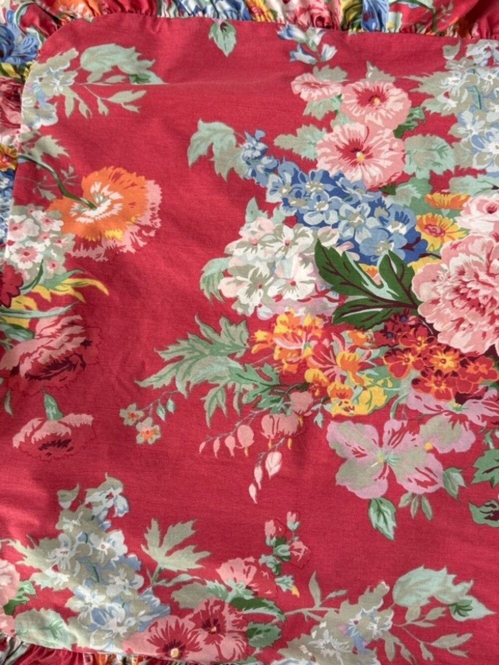 Ralph Lauren Beach House South Hampton Ruffled Pillow Shams King Floral - Picture 4 of 13